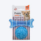 FOFOS Bone & Ball Squeaky Chew Toy For Puppy - Blue - Heads Up For Tails