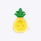 FOFOS Cute Pineapple Treat Dispensing & Squeaky Chew Dog Toy - Yellow - Heads Up For Tails