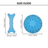 FOFOS Bone & Ball Squeaky Chew Toy For Puppy - Blue - Heads Up For Tails