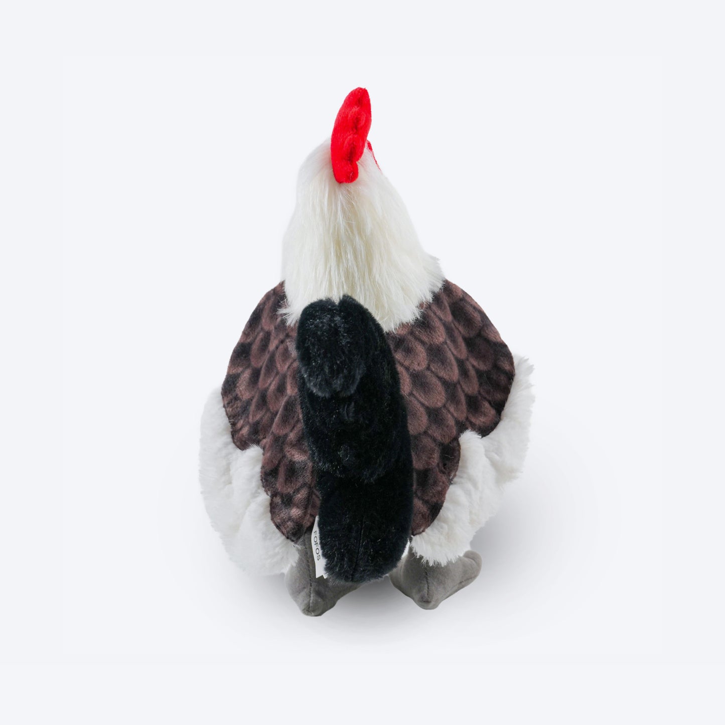 FOFOS Rooster Squeaky Plush Toy For Dog - Dark Brown - Heads Up For Tails