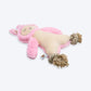 FOFOS Rope leg Rabbit Squeaky Plush Toy For Dog - Pink - Heads Up For Tails