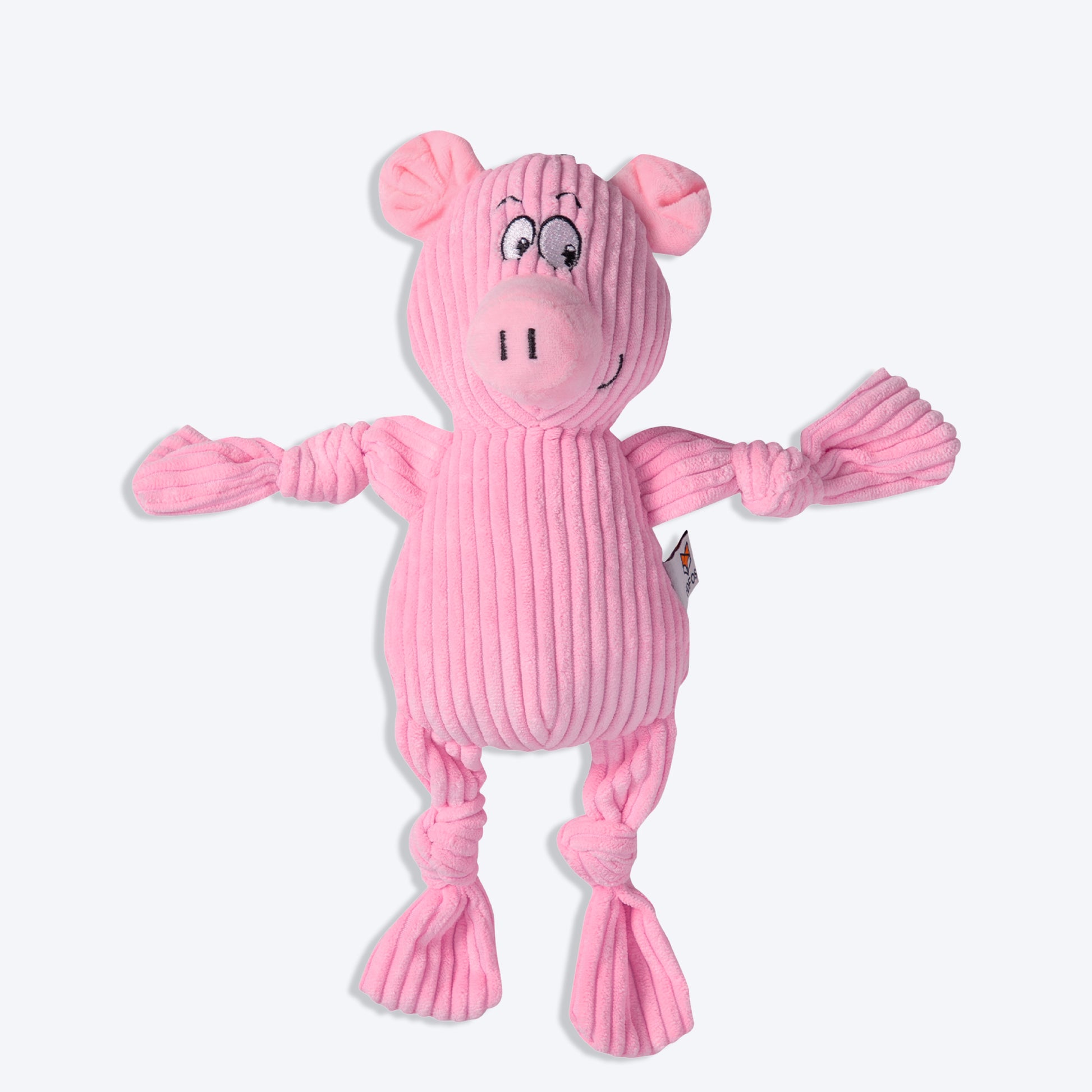 FOFOS Fluffy Pig Squeaky Plush Toy For Dog - Pink - Heads Up For Tails