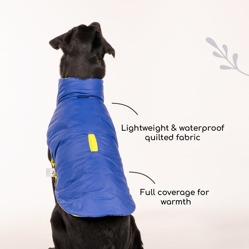 HUFT Cosy Pupper Reversible Dog Jacket - Lime Green - Heads Up For Tails
