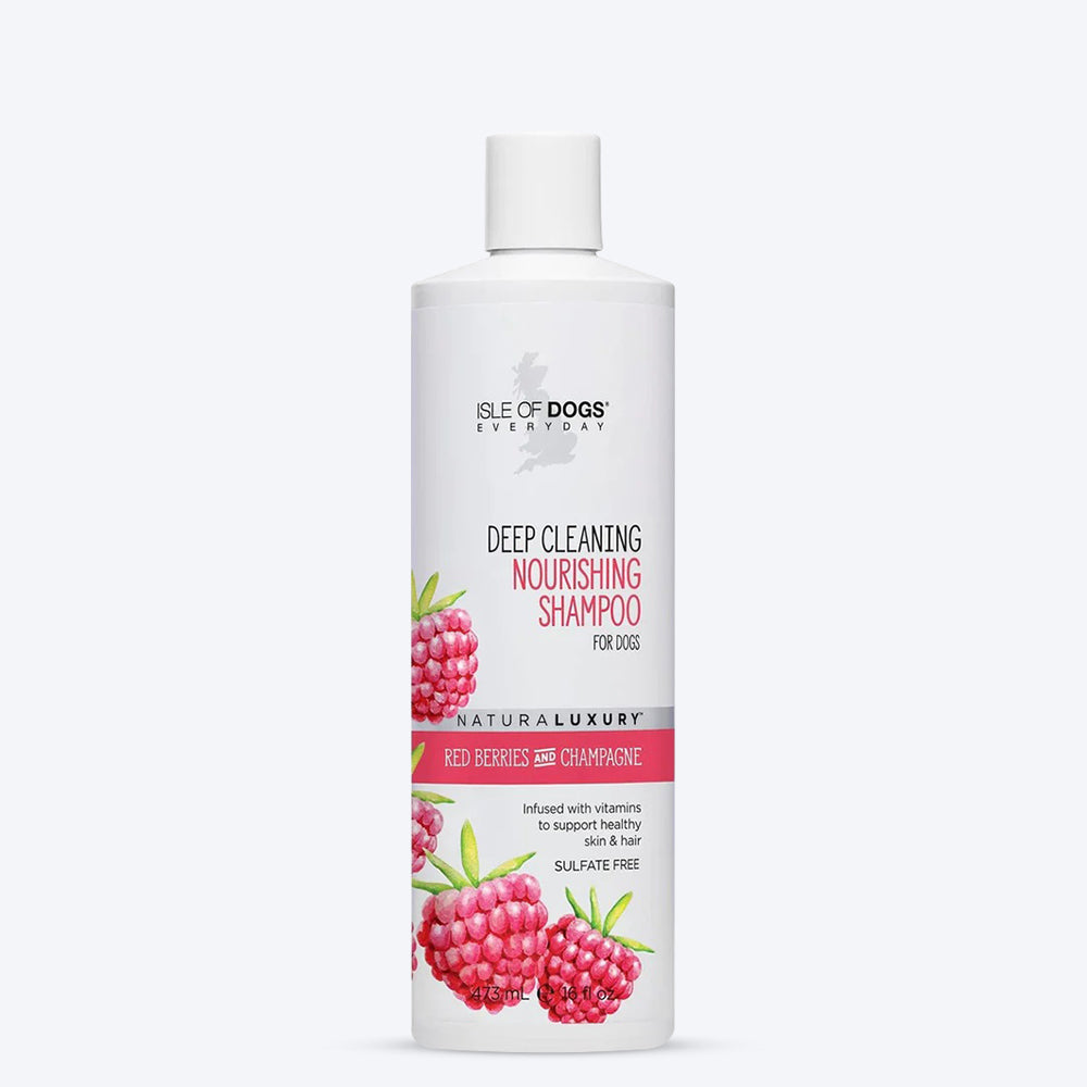 Isle of Dogs Deep Cleaning Sulfate & Paraben Free Shampoo For Dogs - Red Berries + Champagne Fragrance - Heads Up For Tails