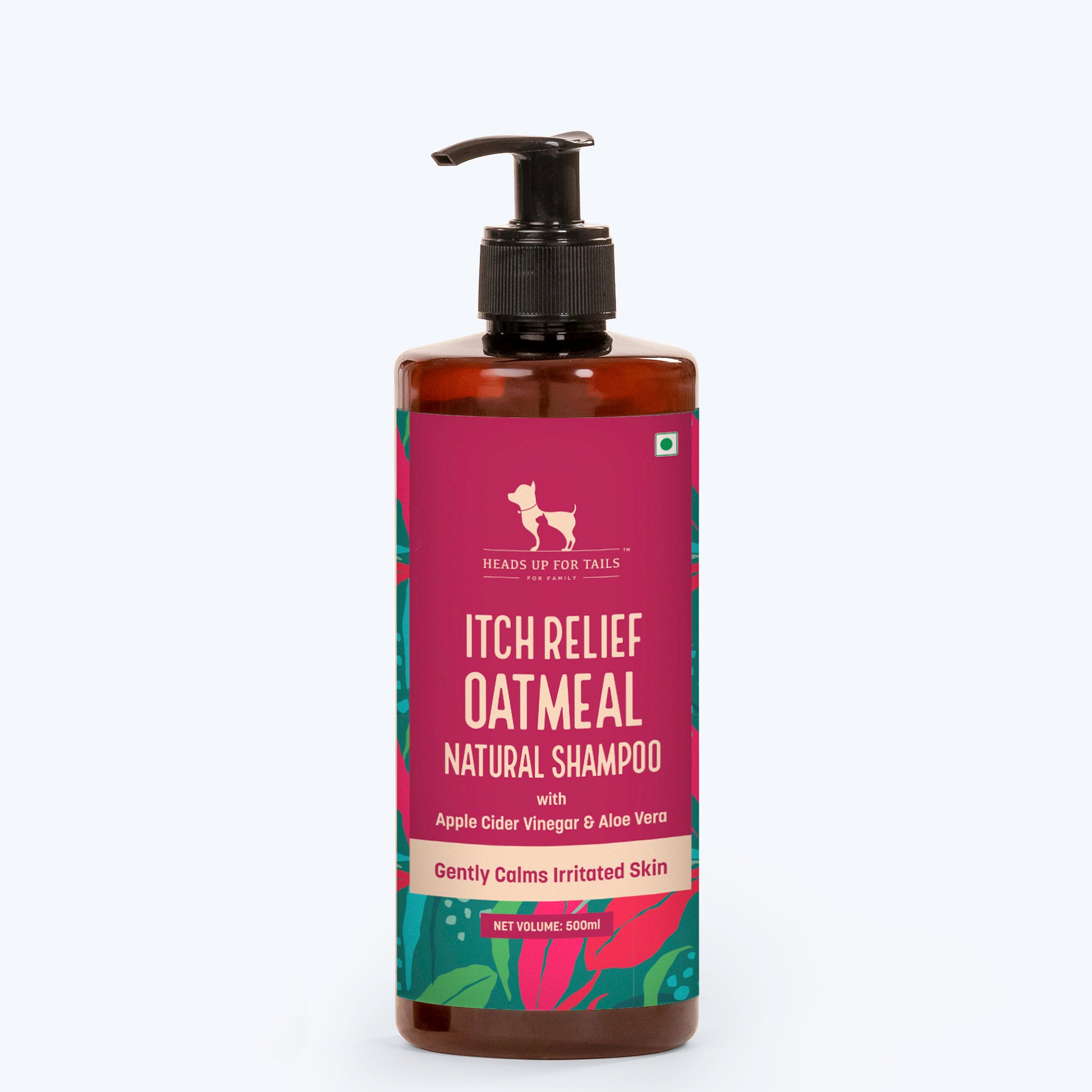 HUFT Natural Itch Relief Oatmeal Shampoo For Dogs - Apple Cider Vinegar & Aloe Vera - Heads Up For Tails
