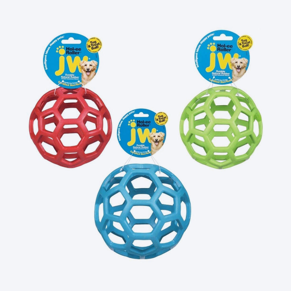 JW Pet Hol-ee Roller Puzzle Dog Toy - Assorted - Heads Up For Tails