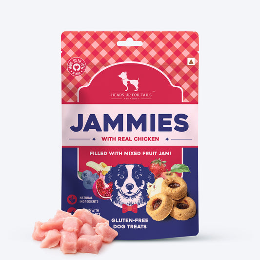 HUFT Jammies With Real Chicken Filled With Mixed Fruit Jam Treat For Dogs - 100 g - Heads Up For Tails