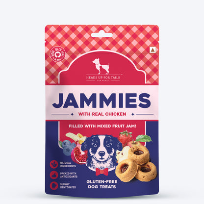 HUFT Jammies With Real Chicken Filled With Mixed Fruit Jam Treat For Dogs - 100 g - Heads Up For Tails