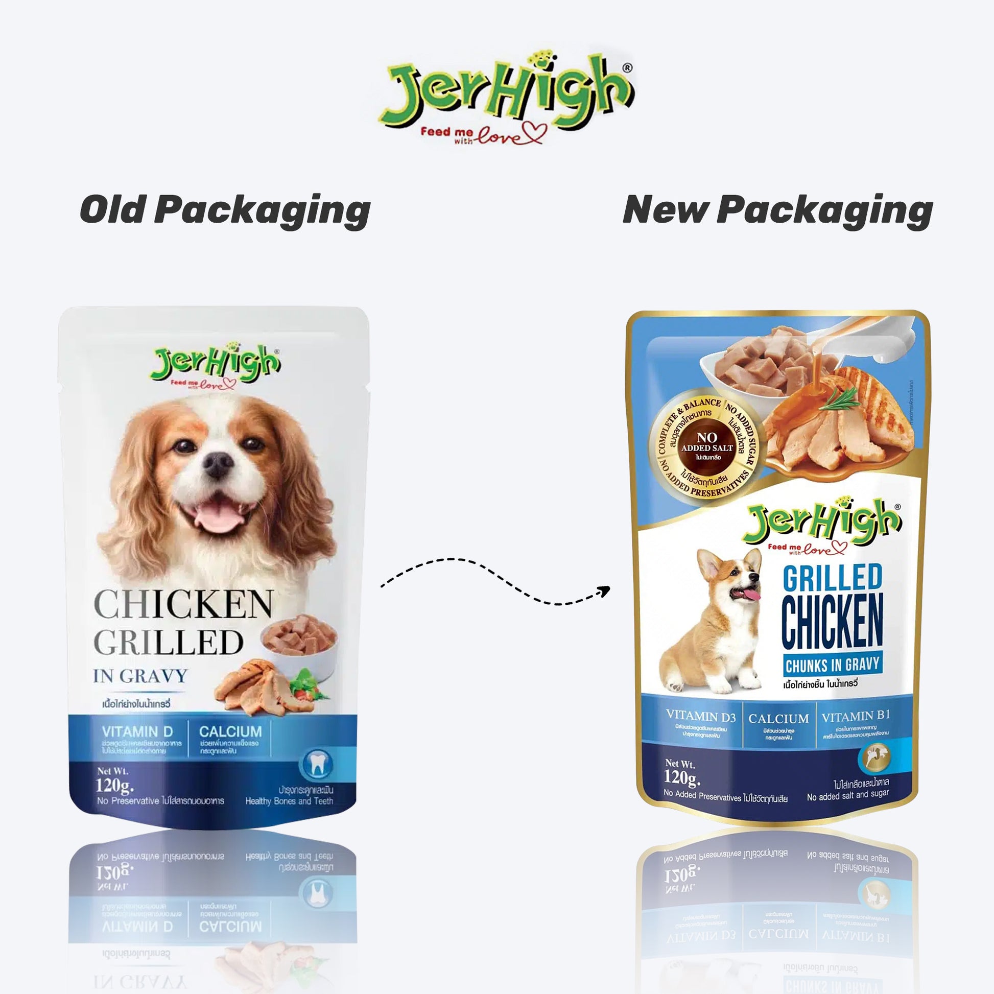 JerHigh Chicken Grilled in Gravy Wet Dog Food - 120 g packs - 02