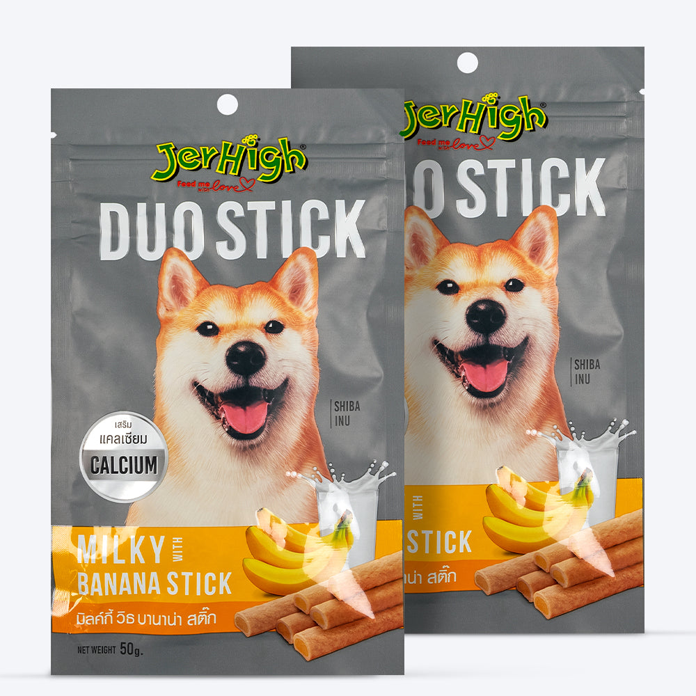 JerHigh Duo Stick Dog Treat - Milk with Banana - 50 g_02