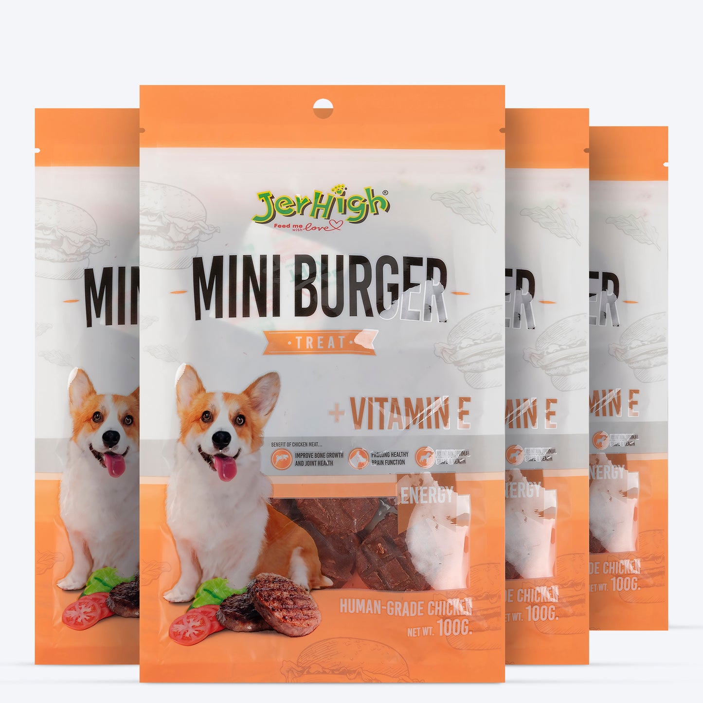 JerHigh Mini Burger Dog Treats - 100 g_03