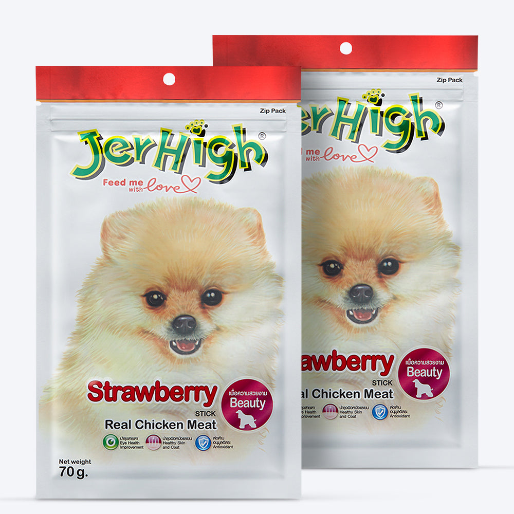 JerHigh Strawberry Stick Dog Treats with Real Chicken Meat_03