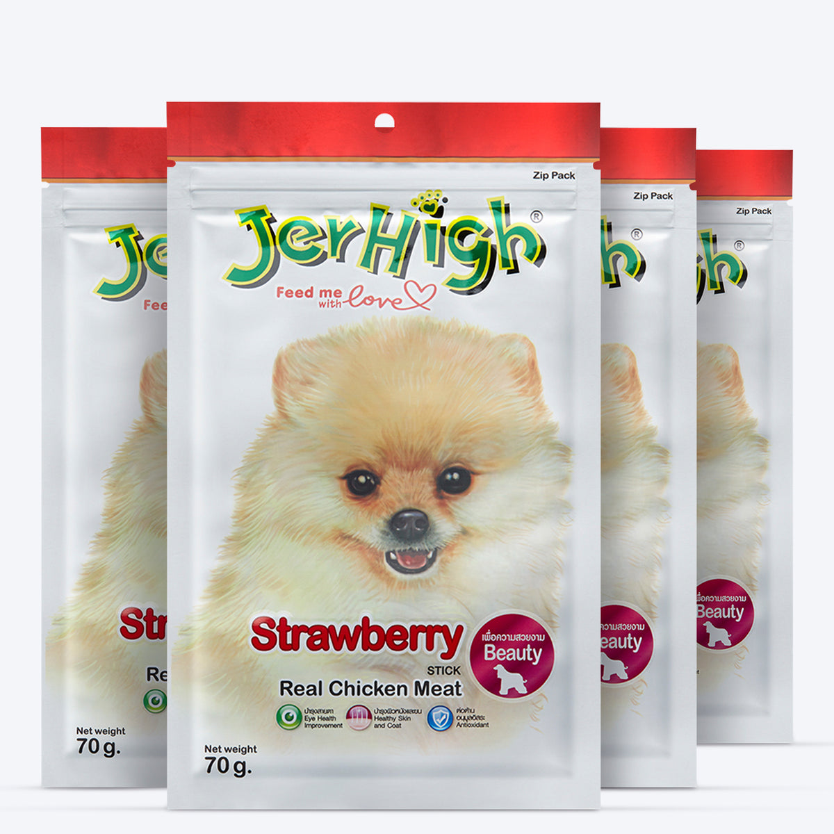 JerHigh Strawberry Stick Dog Treats with Real Chicken Meat_04