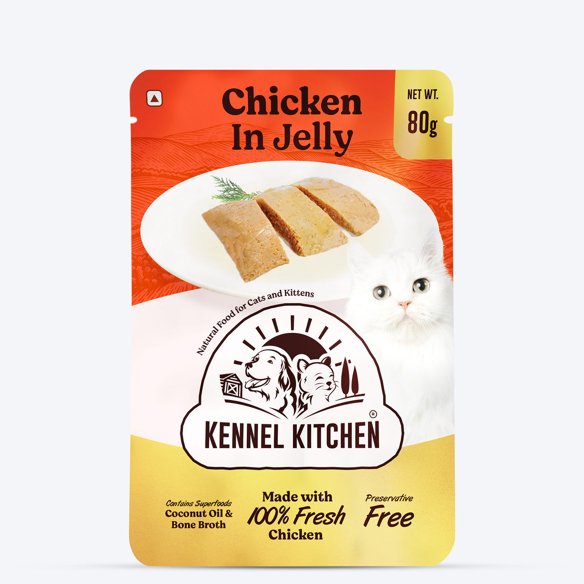 Kennel Kitchen Chicken in Jelly Wet Cat Food - 80 g packs