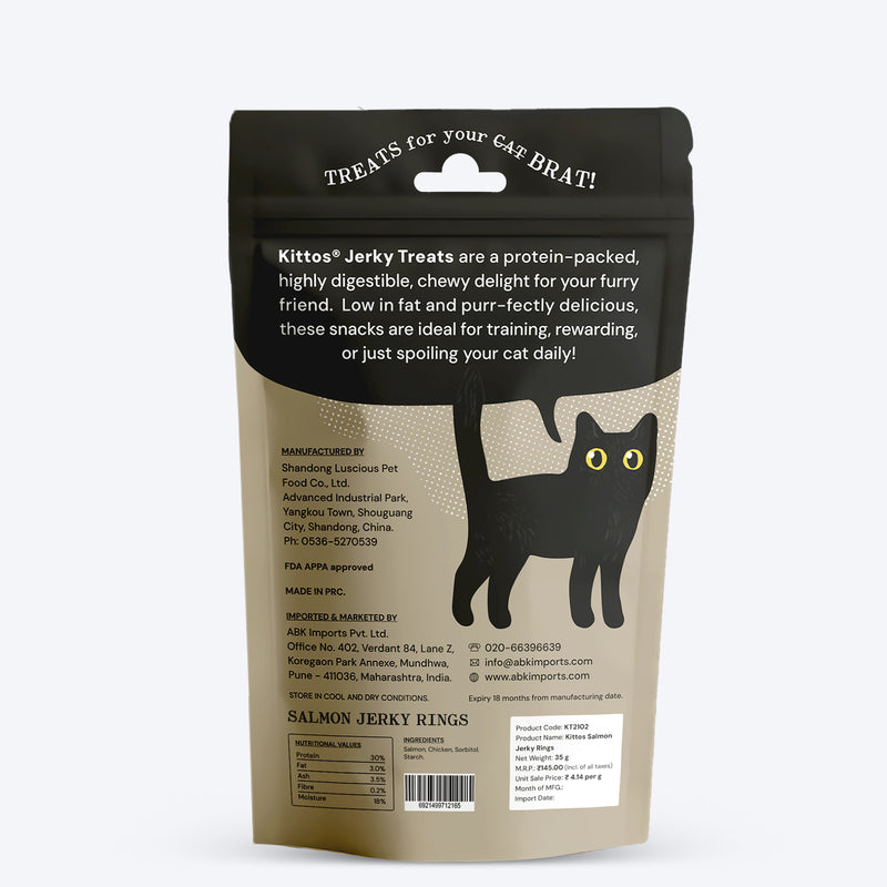 Kittos Purr-Fect Salmon Rings Cat Treats - 35 g