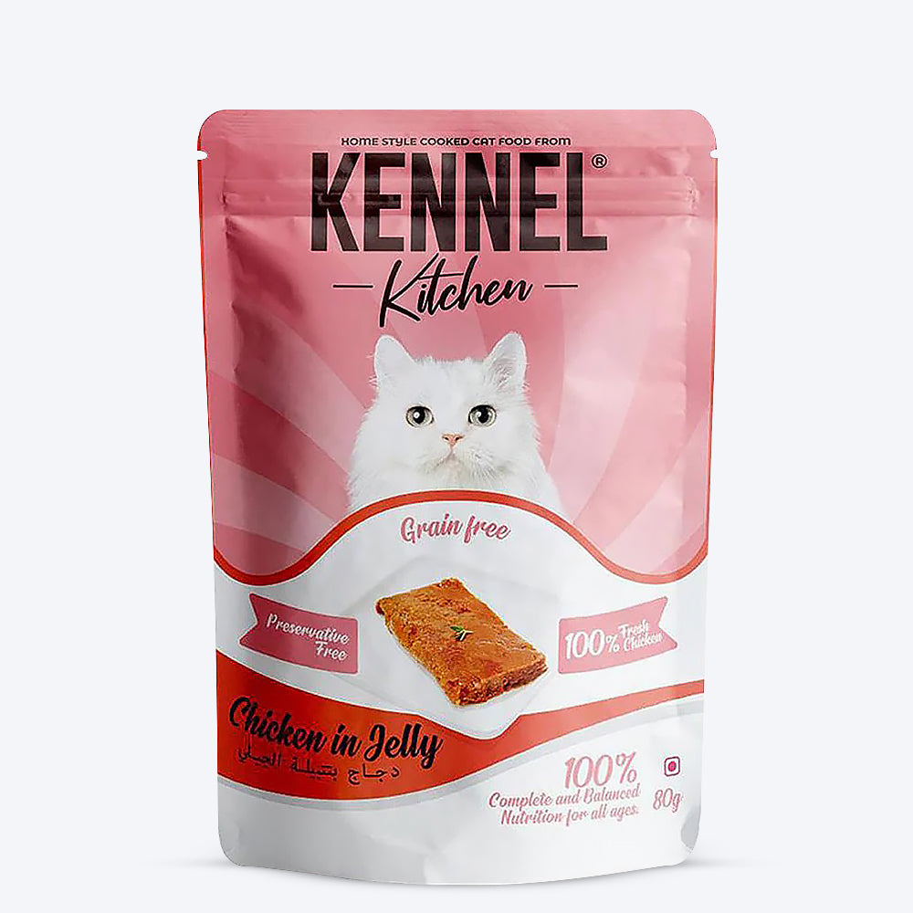 Kennel Kitchen Chicken in Jelly Wet Cat Food - 80 g packs - Heads Up For Tails