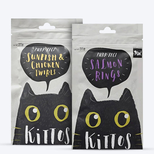 Kittos Purr-fect Meow-nchies - Chicken & Salmon Cat Treats Combo