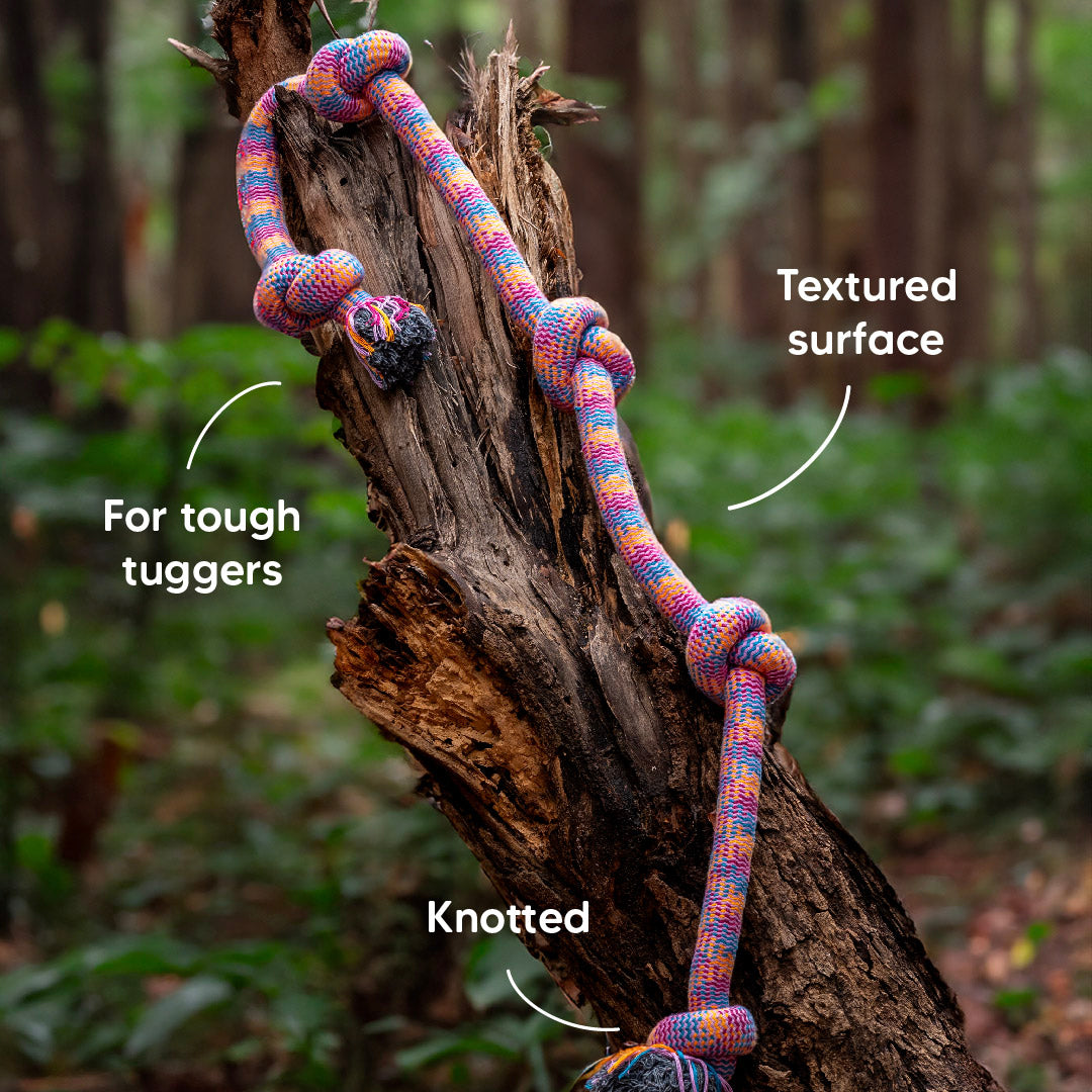 Dash Dog Knotty By Nature Rope Toy For Dog - Pink