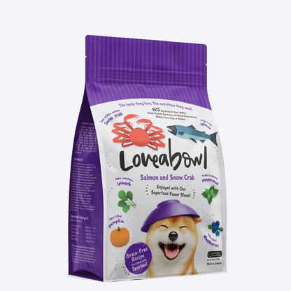 Loveabowl Grain Free Salmon With Snow Crab Hypoallergenic Dog Dry Food - Heads Up For Tails