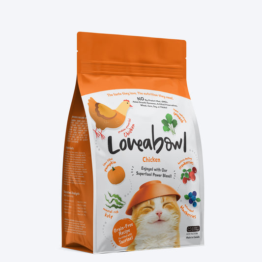 Loveabowl Grain Free Chicken Cat Dry Food - Heads Up For Tails