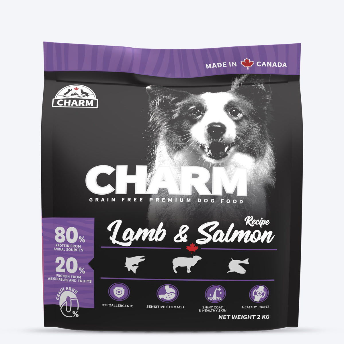 Charm Premium Lamb & Salmon Grain Free Dry Food For Dog - Heads Up For Tails