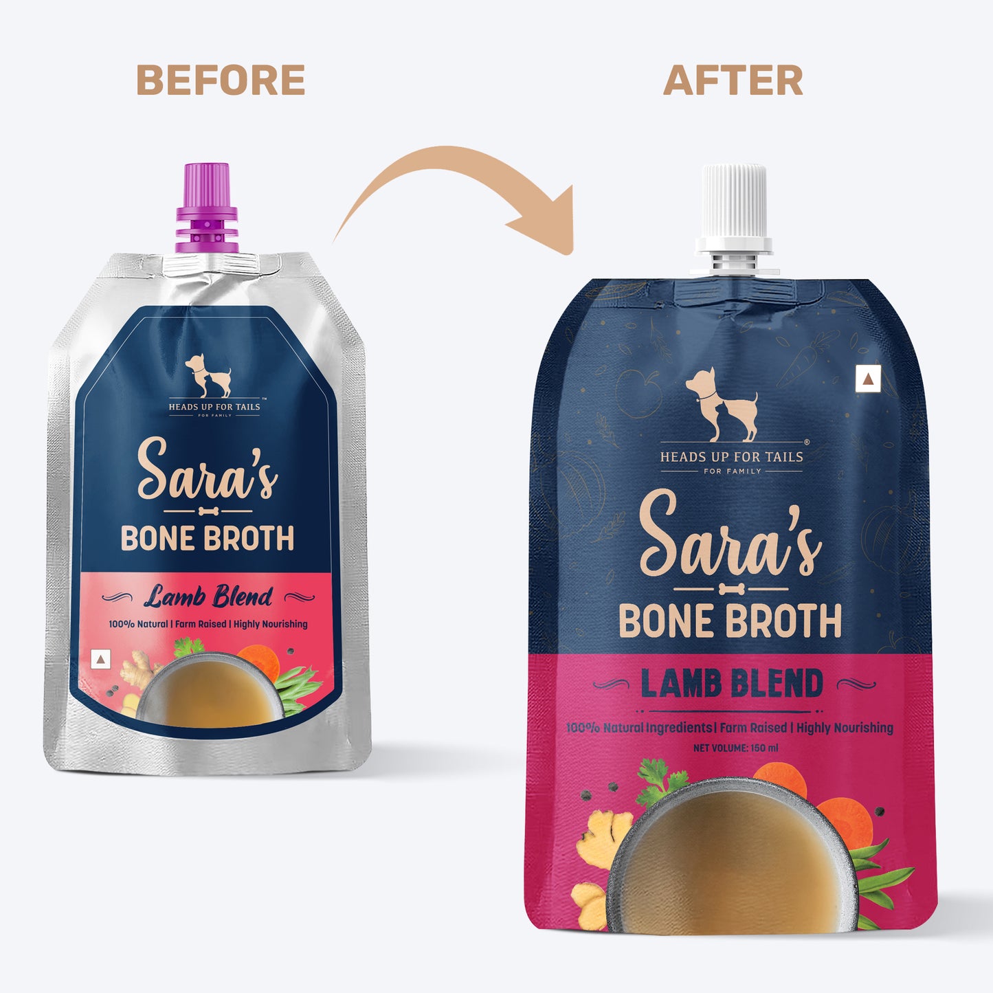 HUFT Sara's Lamb Blend Bone Broth For Dogs - 150 ml