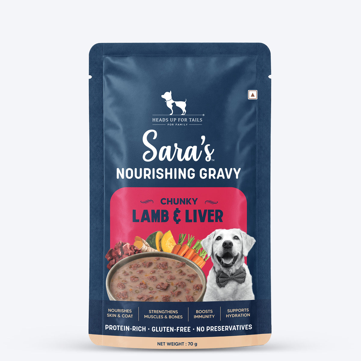 Sara’s Nourishing Gravy Chunky Lamb & Liver Wet Food For Dog - 70 gm