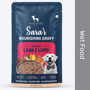 Sara’s Nourishing Gravy Chunky Lamb & Liver Wet Food For Dog - 70 gm
