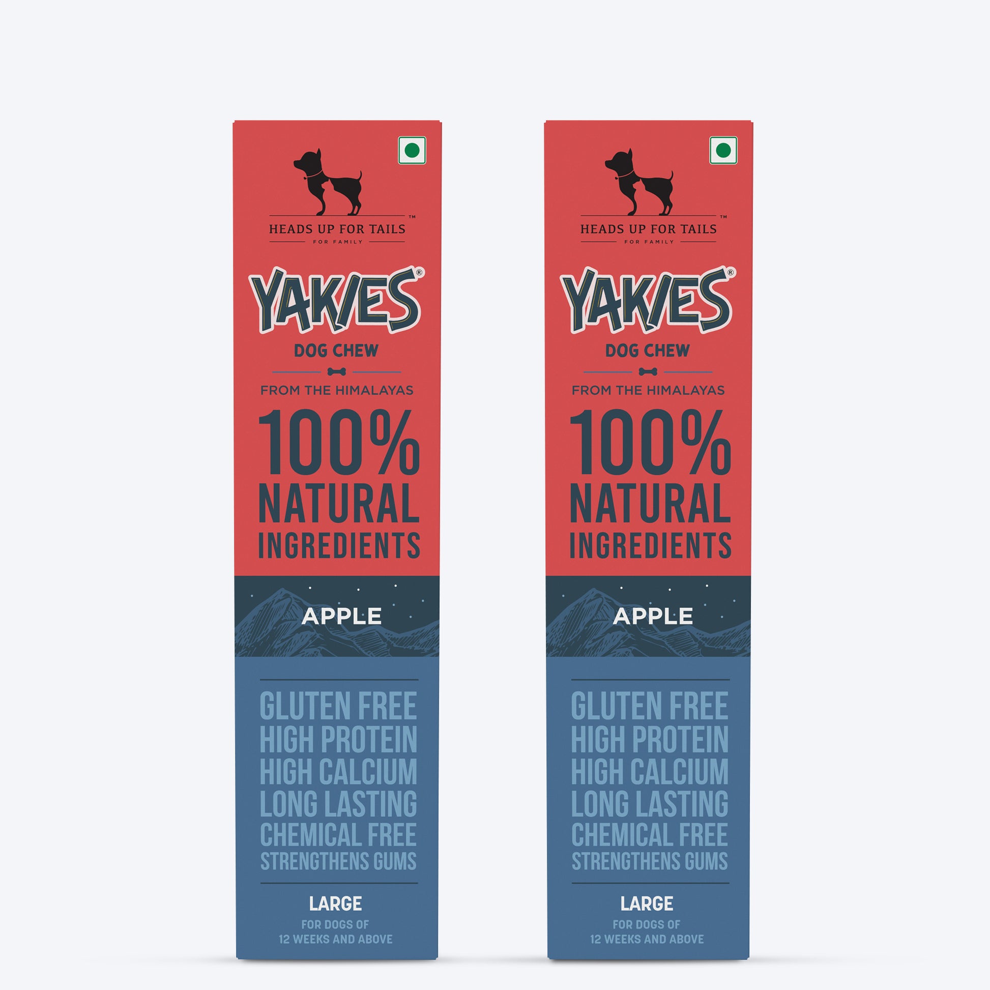 HUFT Yakies Vegetarian Natural Chew Bone - Apple - Heads Up For Tails