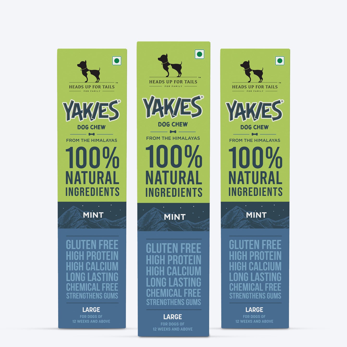 HUFT Yakies Vegetarian Natural Chew Bone - Mint - Heads Up For Tails
