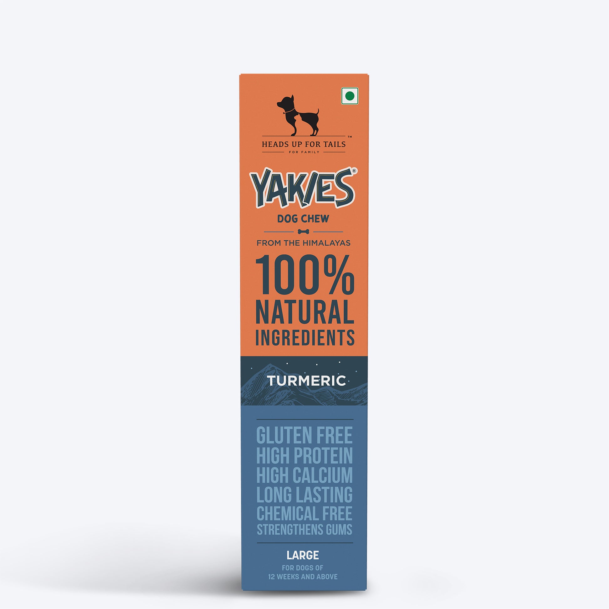 HUFT Yakies Vegetarian Natural Chew Bone - Turmeric - Heads Up For Tails