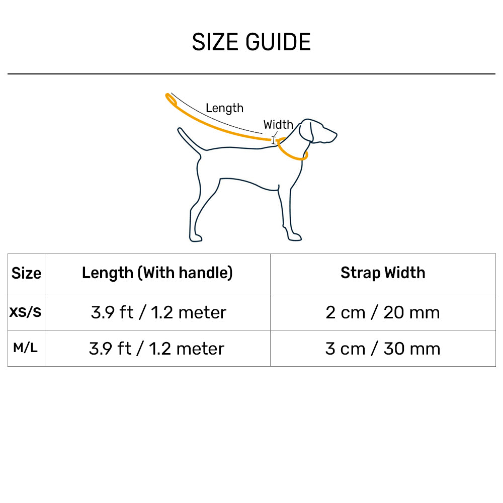 HUFT Personalised Classic Dog Leash - Rust Orange