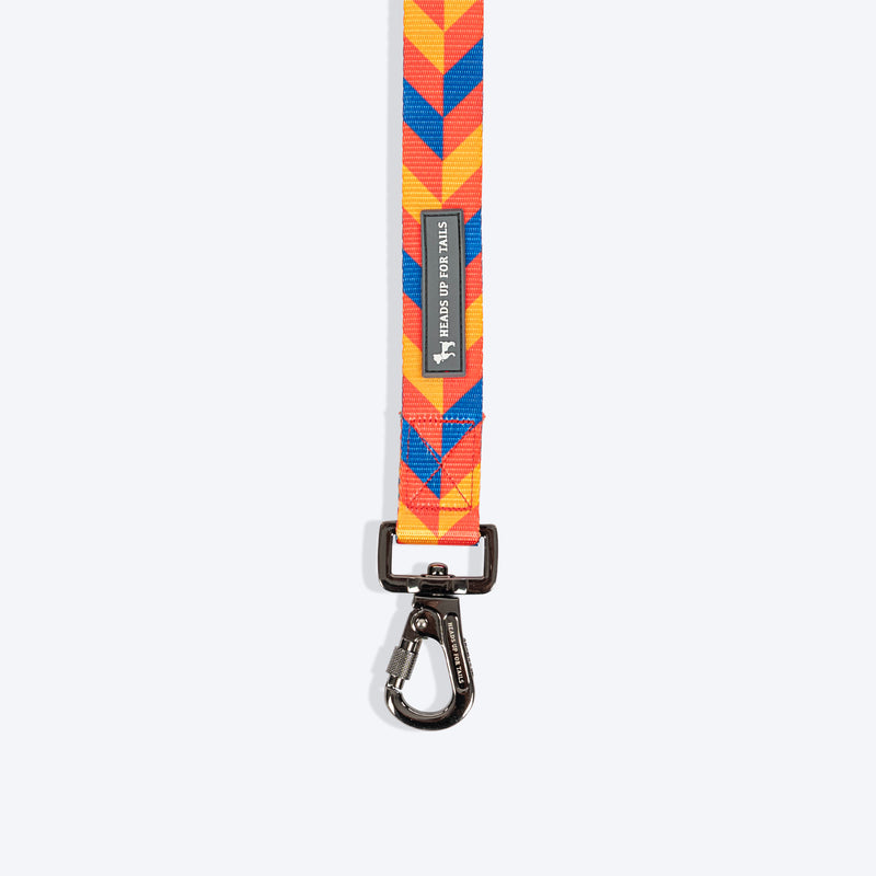 HUFT Dynamic Chevron Leash For Dog - Red & Yellow - Heads Up For Tails