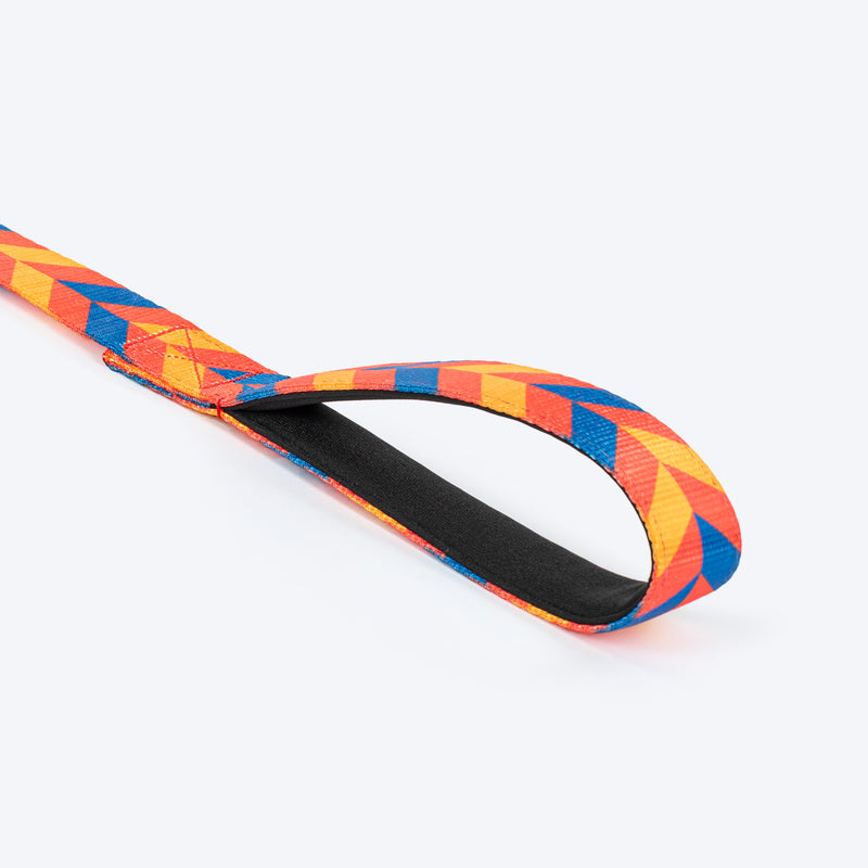 HUFT Dynamic Chevron Leash For Dog - Red & Yellow - Heads Up For Tails