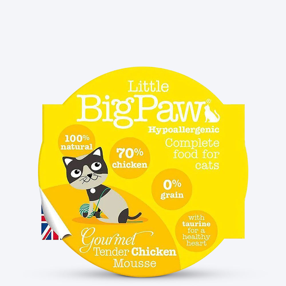 Little BigPaw Chicken Mousse (Gourmet Tender) Wet Adult Cat Food - 85 g - Heads Up For Tails