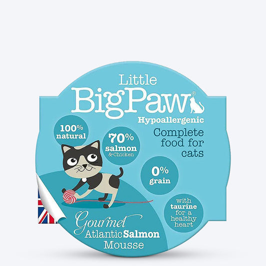 Little BigPaw Gourmet Atlantic Salmon Mousse Wet Cat Food - 85 g - Heads Up For Tails