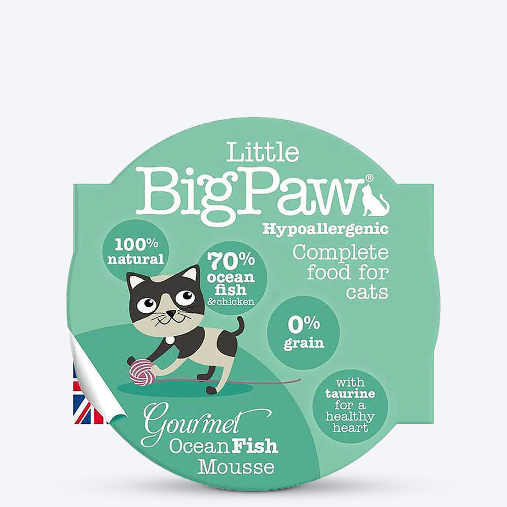 Little BigPaw Gourmet Ocean Fish Mousse Wet Cat Food - 85 g - Heads Up For Tails