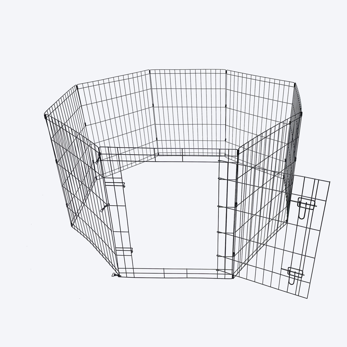M-Pets Essential Foldable Puppy Pen With Door For Dog - Black - 61x61 cm - S - Heads Up For Tails