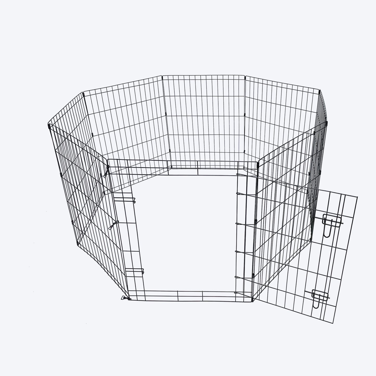 M-Pets Essential Foldable Puppy Pen With Door For Dog - Black - 61x61 cm - S - Heads Up For Tails