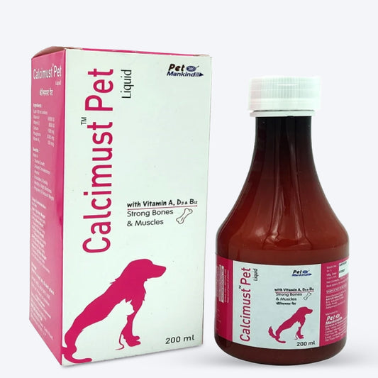 Mankind Calcimust Liquid For Dog & Cat - 200 ml - Heads Up For Tails