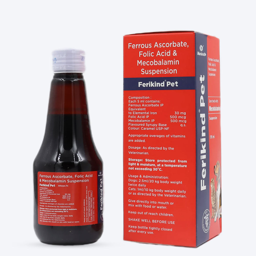 Mankind Ferikind Pet Syrup For Dog & Cat - 170 ml - Heads Up For Tails
