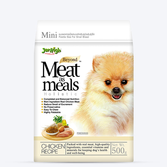 JerHigh Meat As Meals Chicken Recipe Dry Dog Food for Smaller Breed - 500 g - Heads Up For Tails