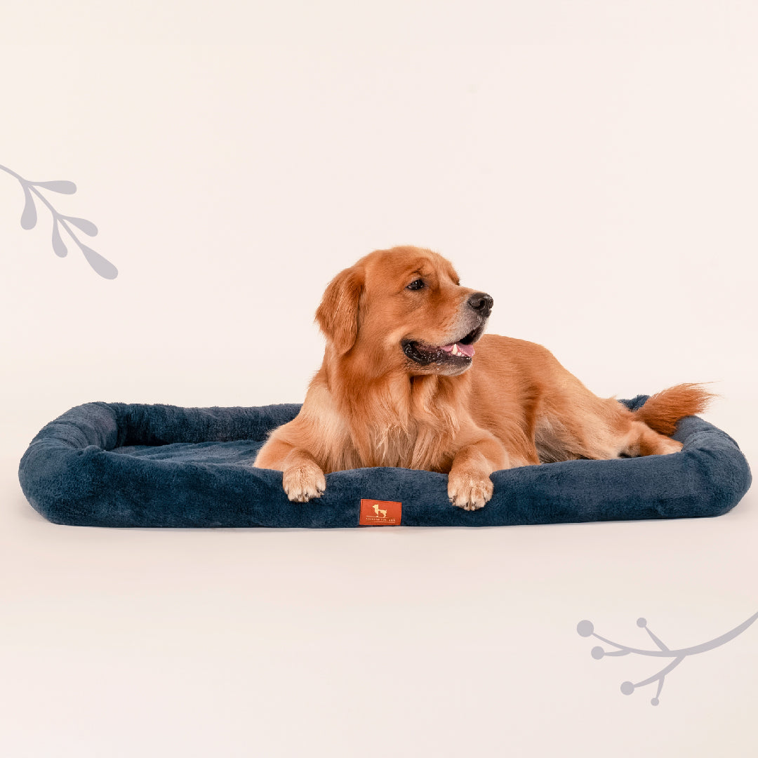 HUFT Fluffy Dreams Plush Mat - Navy Blue - Heads Up For Tails