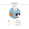 HUFT Frosty Friends Round Mat For Dog & Cat - Blue