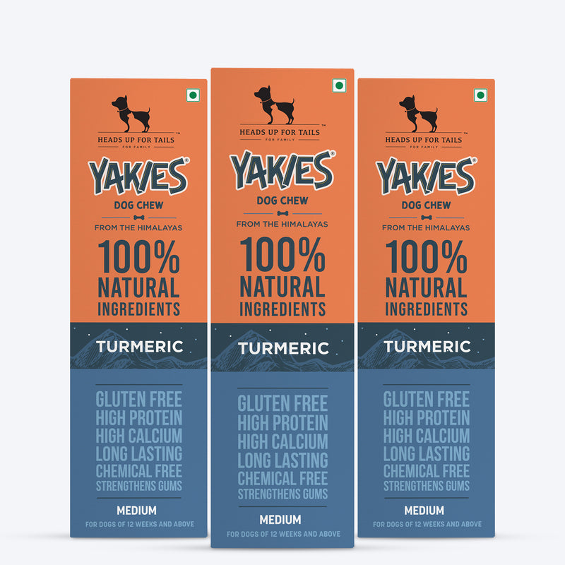 HUFT Yakies Vegetarian Natural Chew Bone - Turmeric - Heads Up For Tails