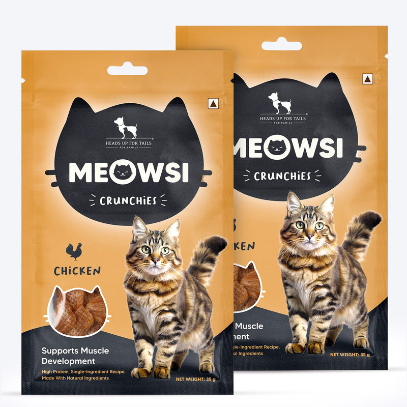 Meowsi by HUFT Cat Treats - Chicken Crunchies - 35 g - Heads Up For Tails