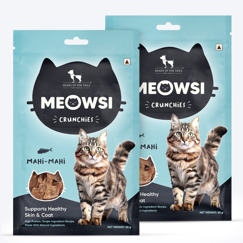 Meowsi by HUFT Mahi Mahi Fish Crunchies Cat Treats - 35 g - Heads Up For Tails