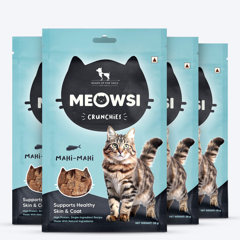 Meowsi by HUFT Mahi Mahi Fish Crunchies Cat Treats - 35 g - Heads Up For Tails