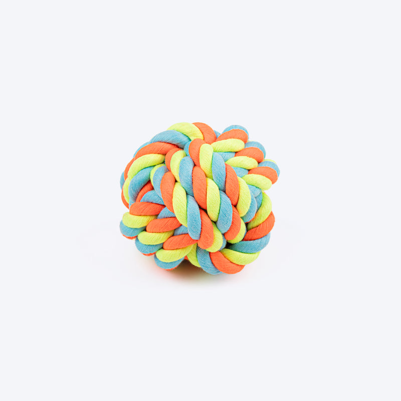 HUFT Tuggables Ball Rope Toy For Dog - Multicolor - Heads Up For Tails