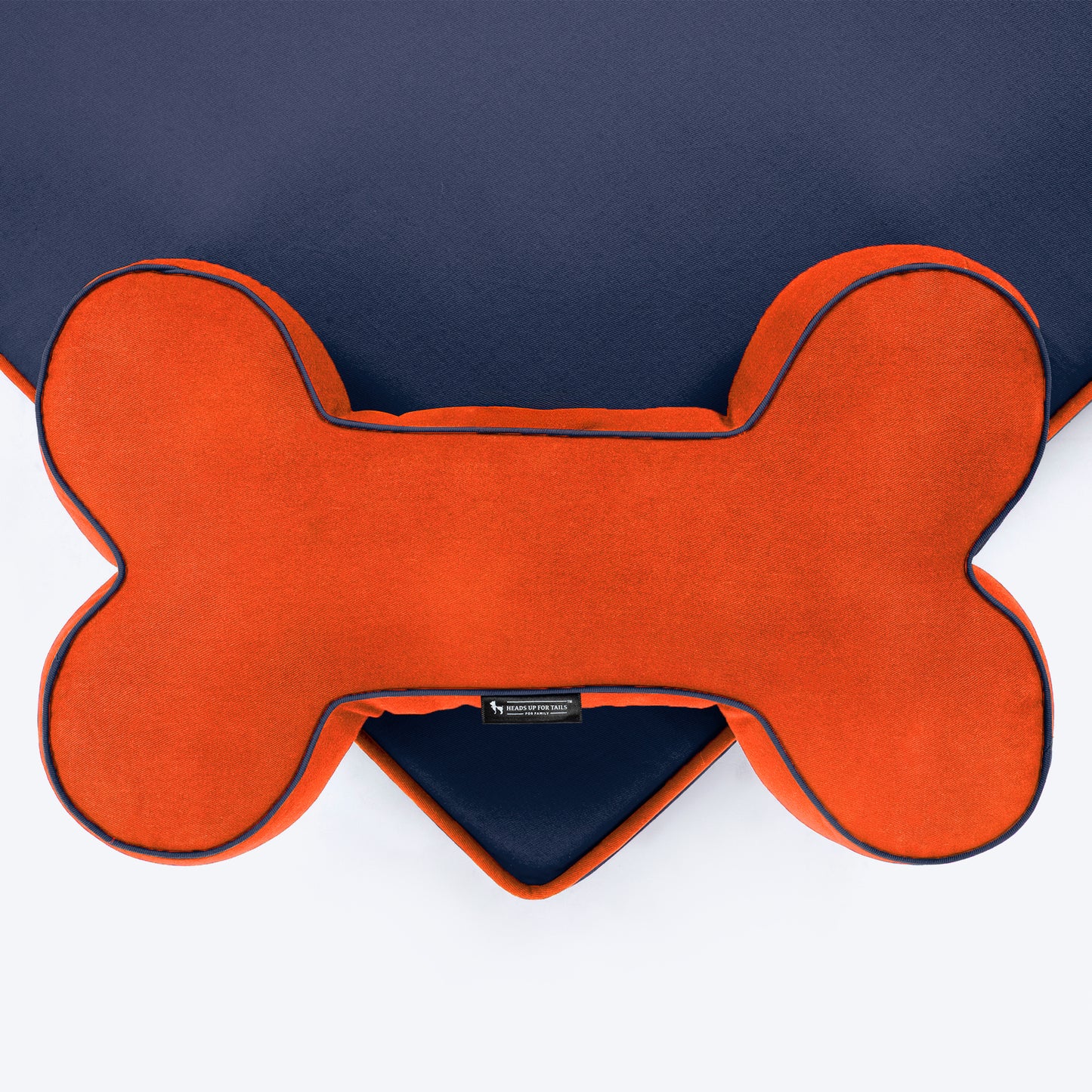 HUFT Made To Order Orthopaedic Dog Bed (Free Bone Cushion) - Blue & Orange